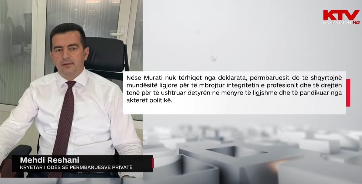 Oda e Përmbaruesve Reagon ndaj deklaratave të Ministrit Murati: “Deklaratat e tij janë të pabazuara dhe dëmtuese për sistemin e drejtësisë”